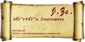 Járfás Zsuzsanna névjegykártya