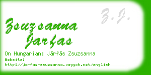 zsuzsanna jarfas business card