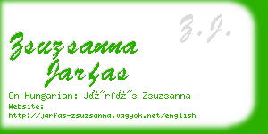 zsuzsanna jarfas business card